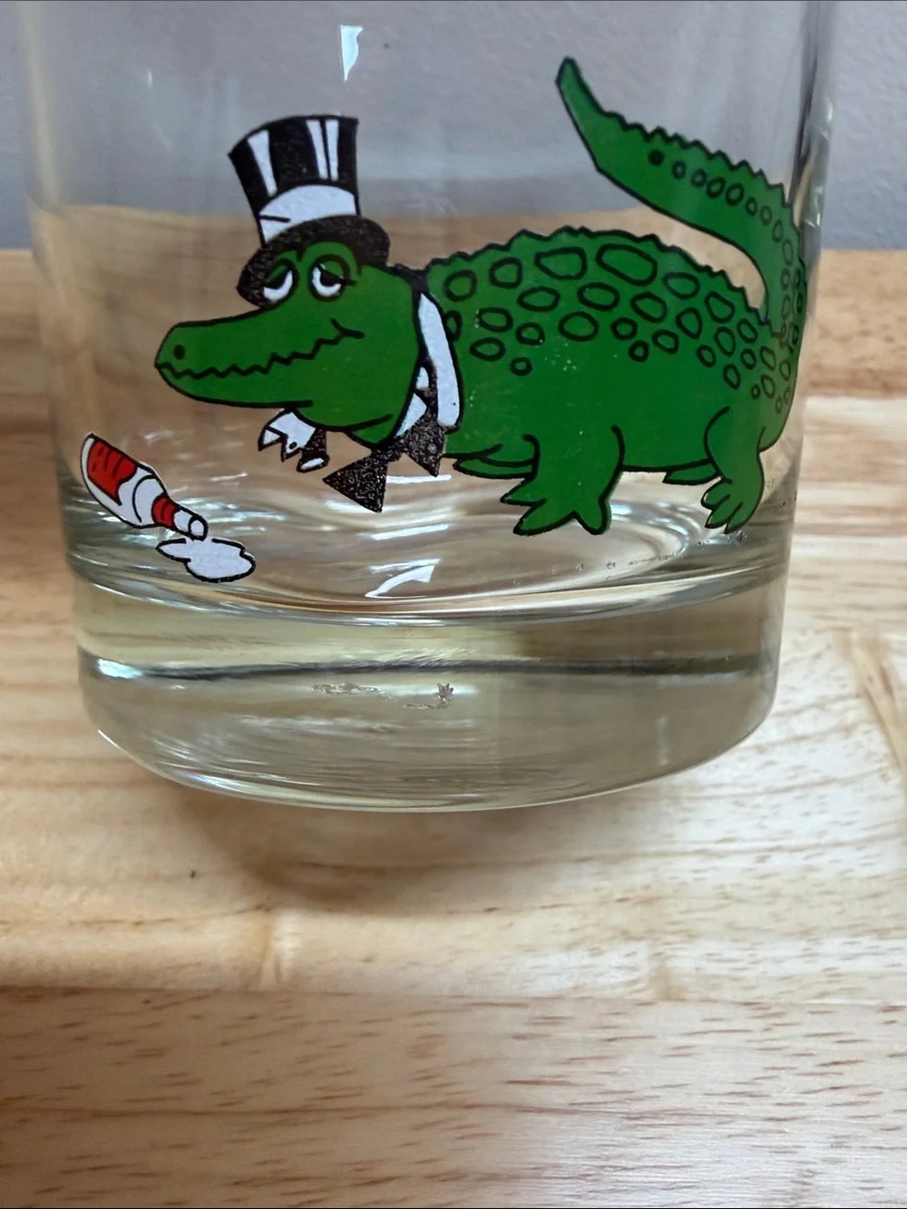 Vintage Alligator Character Drinking Glass 12oz